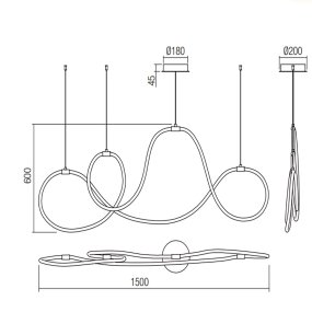 Lampadario led Redo Group Henk 01-3556