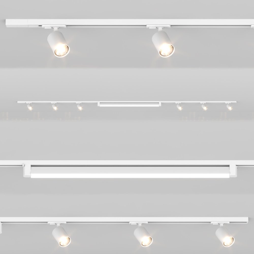 Binario Top Light MONO MIXKIT 200 N BI GU10 LED INTEGRATO lampada soffitto faretti orientabili moderno