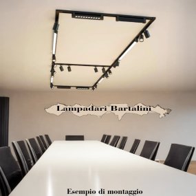 Binario Top Light MONO YARIKIT 200 NE GU10 LED lampada soffitto faretti spot orientabili moderno