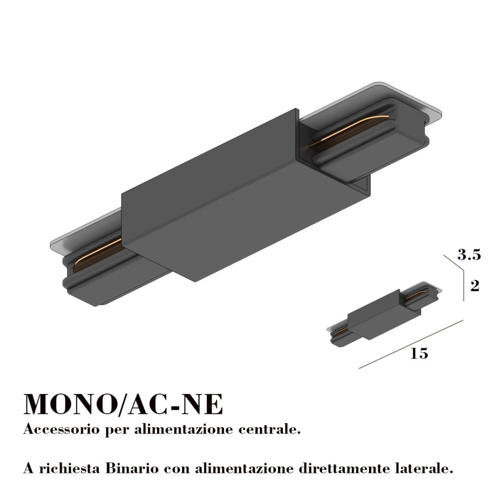 Binario Top Light MONO YARIKIT 200 NE GU10 LED lampada soffitto faretti spot orientabili moderno