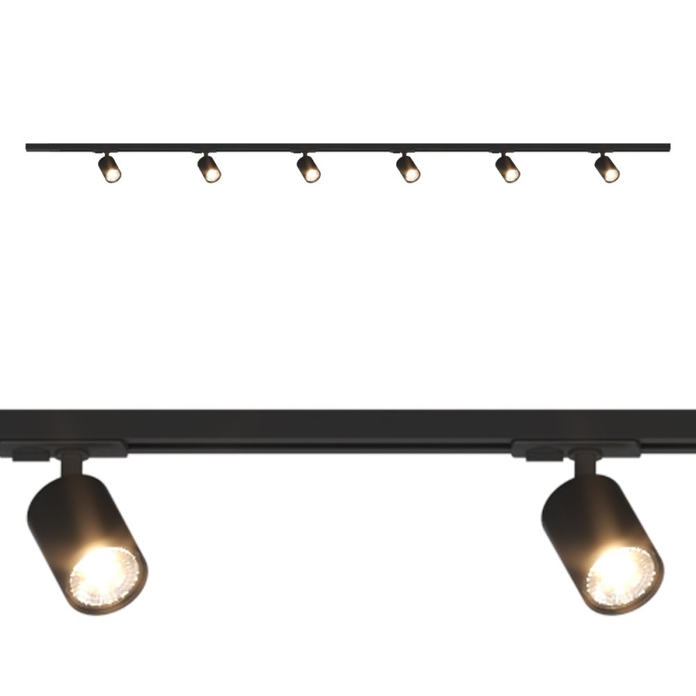 Binario Top Light MONO YARIKIT 200 NE GU10 LED lampada soffitto faretti spot orientabili moderno