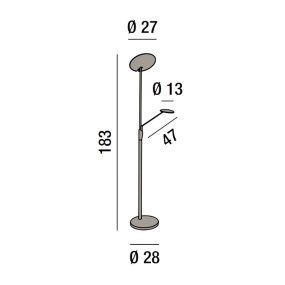 Perenz Miranda 6448 B Lámpara de pie LED regulable