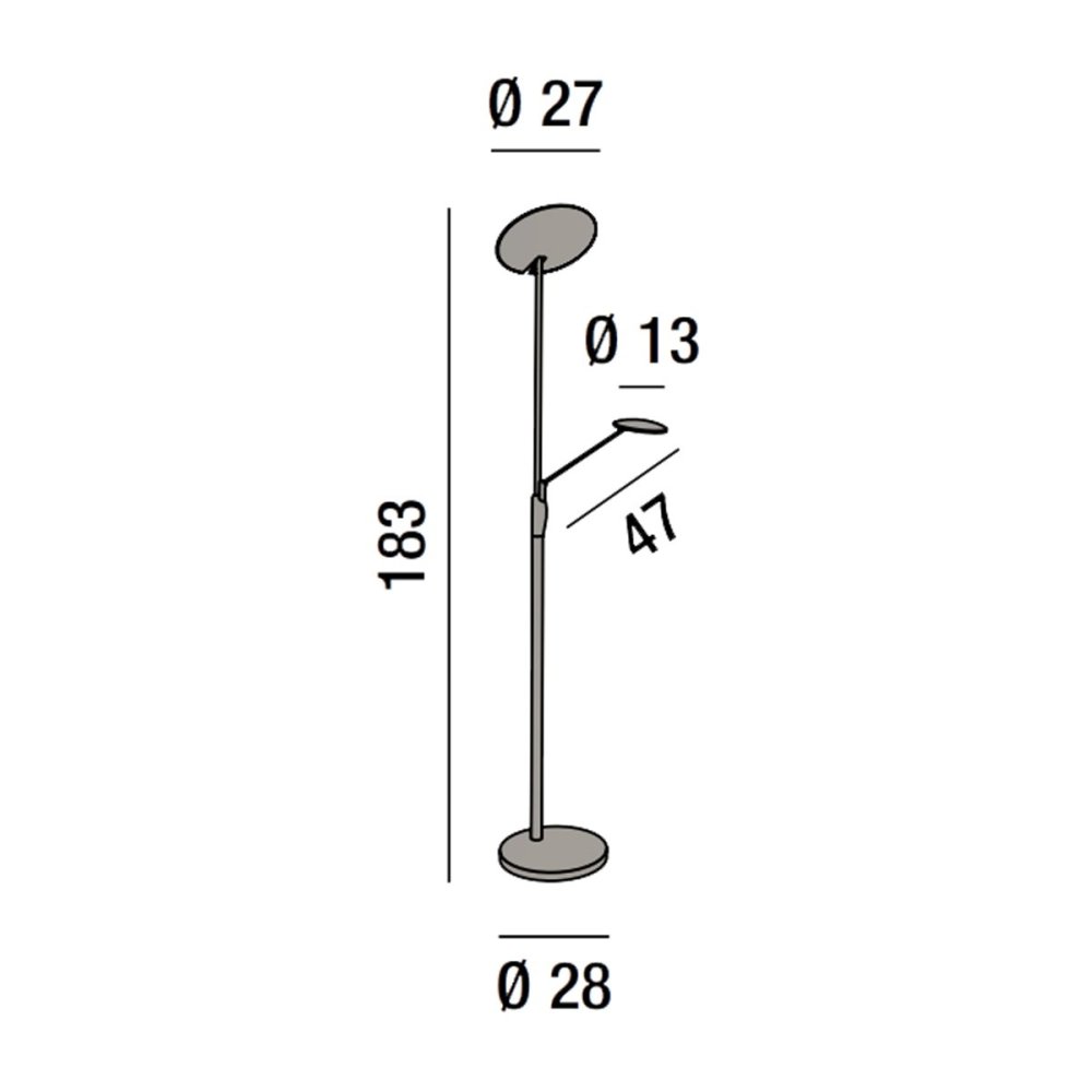 Perenz Miranda 6448 B Lámpara de pie LED regulable