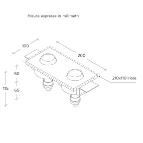 Einbaustrahler Sforzin Illuminazione LELANTO T413 GU10 LED