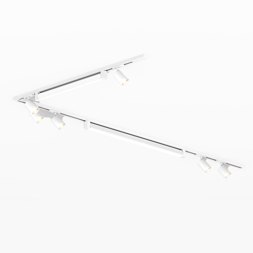 Binario Top Light MONO MIXKIT 300L N BI GU10 LED INTEGRATO 4000K lampada soffitto faretti orientabili moderno