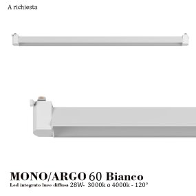 Binario Top Light MONO MIXKIT 300L N BI GU10 LED INTEGRATO 4000K lampada soffitto faretti orientabili moderno