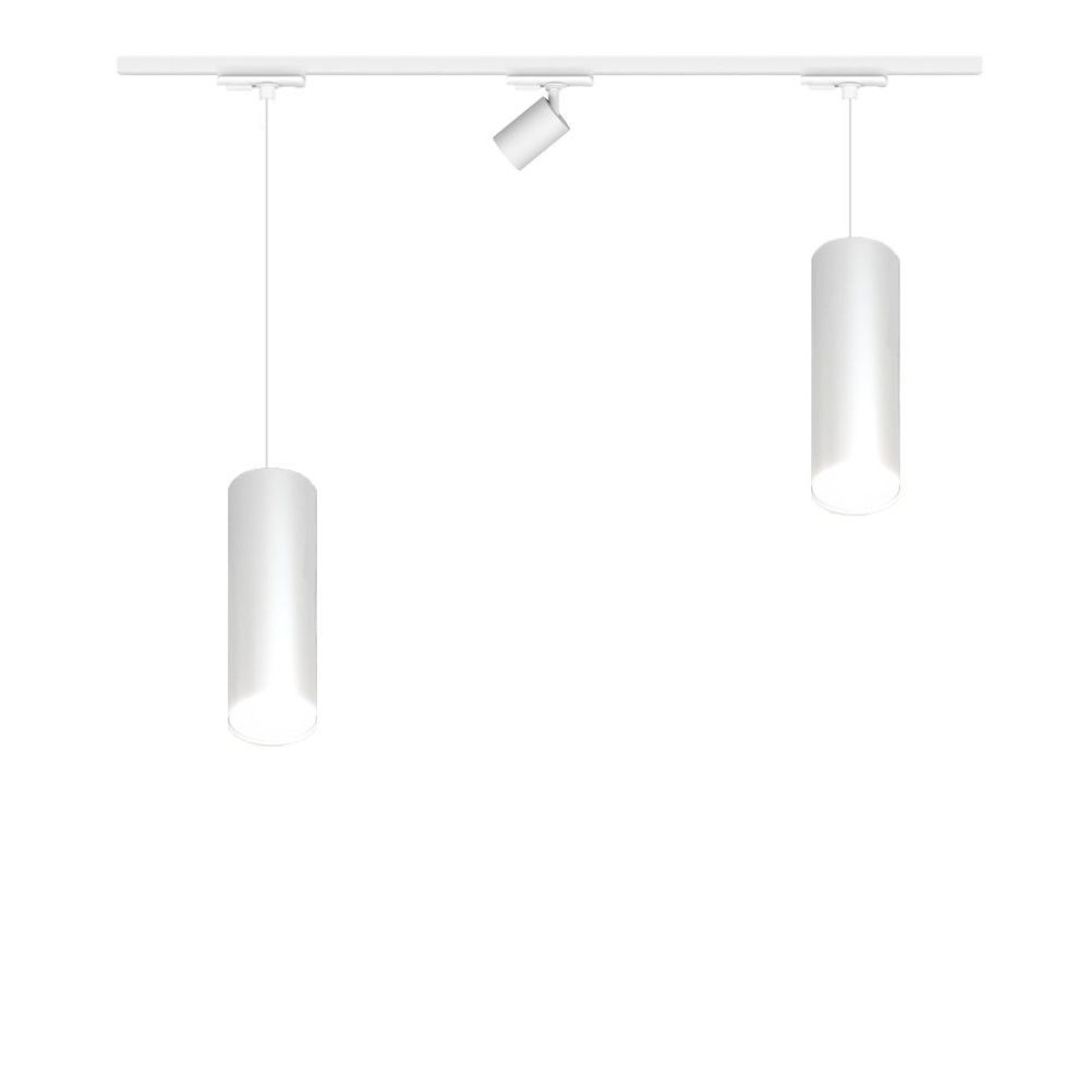 Binario Top Light MONO 1128 CLOUD YARI BIANCO E27 LED lampada soffitto moderna spot orientabile diffusore cilindro