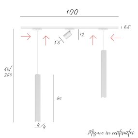 Top Light MONO 1173 SQUARE TUBE YARI Schiene