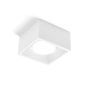 Plafonnier carré en plâtre Sforzin NASSO éclairage T427 GX53 LED