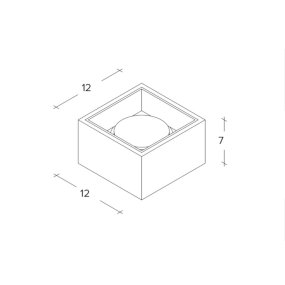 Plafonnier carré en plâtre Sforzin NASSO éclairage T428 GX53 LED