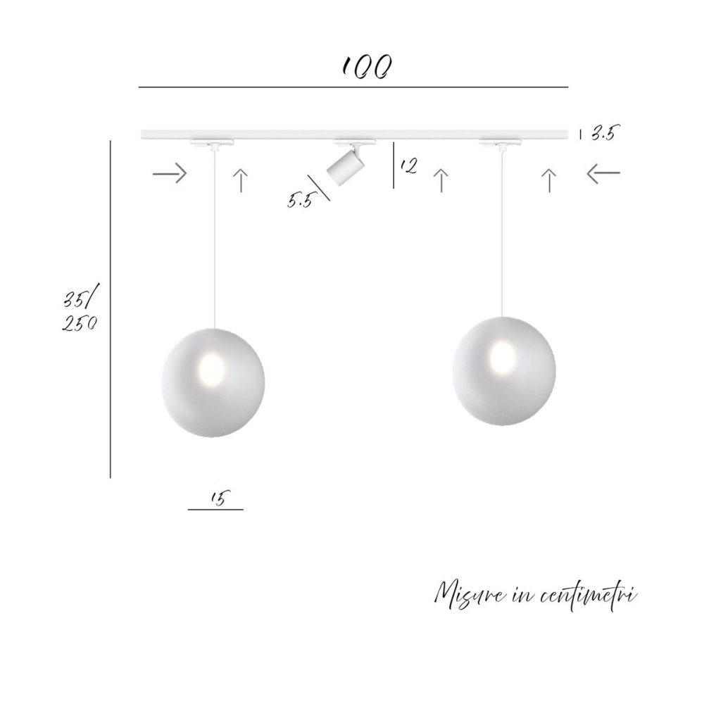 Top Light Lichtschiene MONO 1184 ECLIPSE YARI WHITE G9 LED