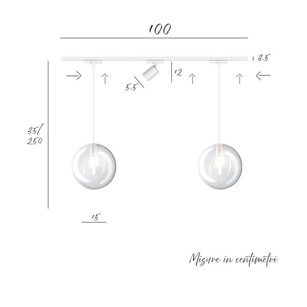 Top Light Lichtschiene MONO 1184 ECLIPSE YARI WHITE G9 LED