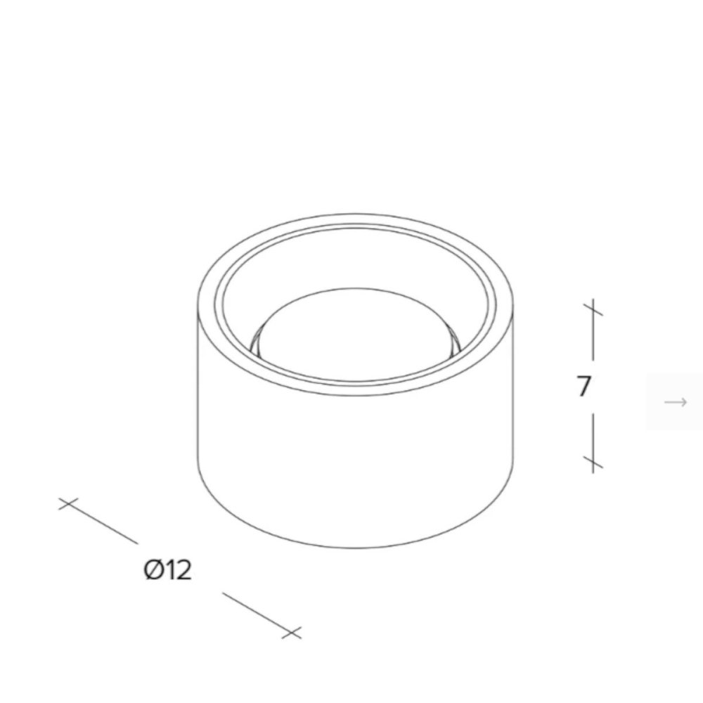 Sforzin rond NASSO éclairage T426 GX53 Plafonnier LED en plâtre