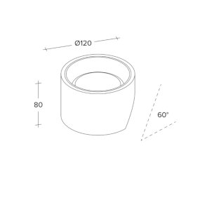 Sforzin-Gips-Wandleuchte NASSO Beleuchtung rund T431 GX53 LED