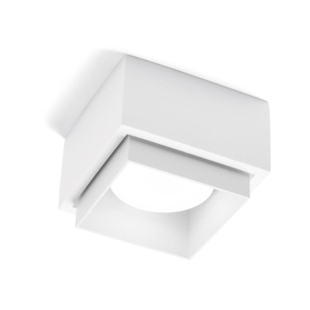 Plafonnier en plâtre Sforzin Lighting SYME carré GX53 LED