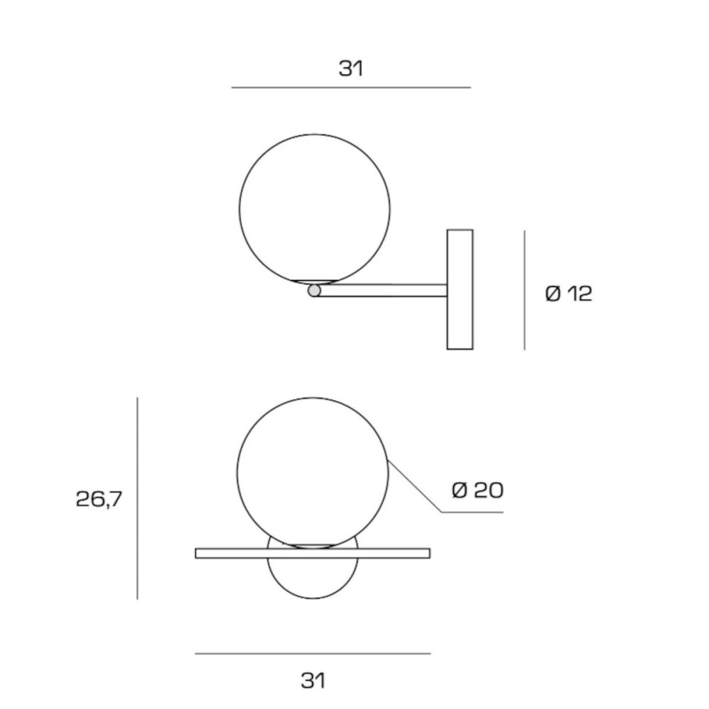 Lámpara de pared clásica Miloox JUGEN 1744 72 E27 LED