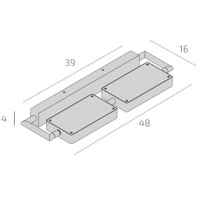 Top Light KUBI 1212 4 BI verstellbare Wandleuchte