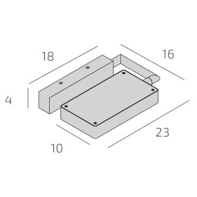 Applique plafoniera orientabile Top Light KUBI 1212 2 NE