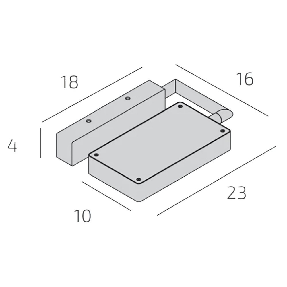 Applique plafoniera orientabile Top Light KUBI 1212 2 BI