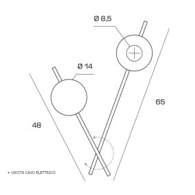 Applique moderna Miloox MIKADO 1744.175 1744.218 G9 LED