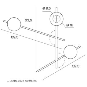 Aplique moderno Miloox MIKADO 1744.176 1744.219 G9 LED