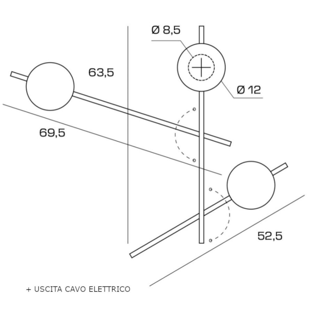 Aplique moderno Miloox MIKADO 1744.176 1744.219 G9 LED