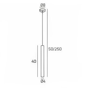 Oberlicht-Kronleuchter ROUND TUBE 1174 S1