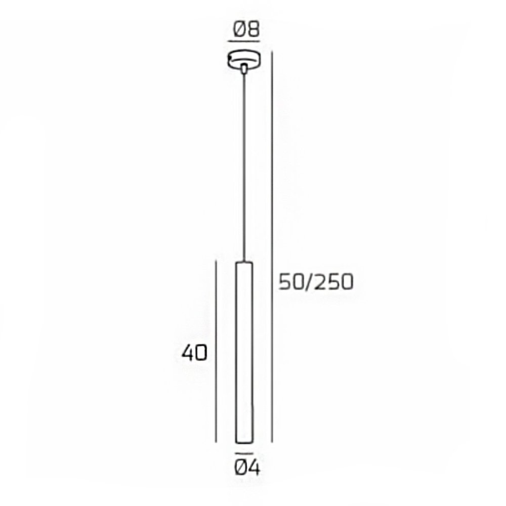 Oberlicht-Kronleuchter ROUND TUBE 1174 S1