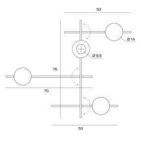 Aplique moderno Miloox MIKADO 1744.177 1744.220 G9 LED