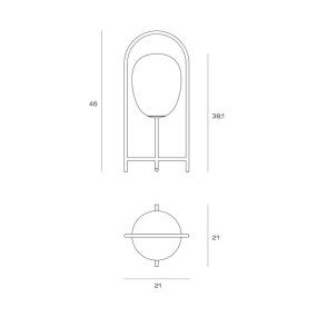 Abat-jour moderne Miloox DROP 1744.312.black E27 LED dimmable