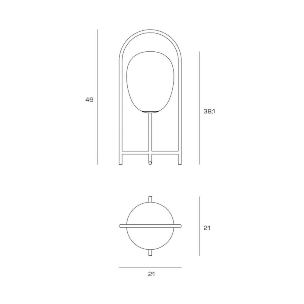 Abat-jour moderne Miloox DROP 1744.312.black E27 LED dimmable