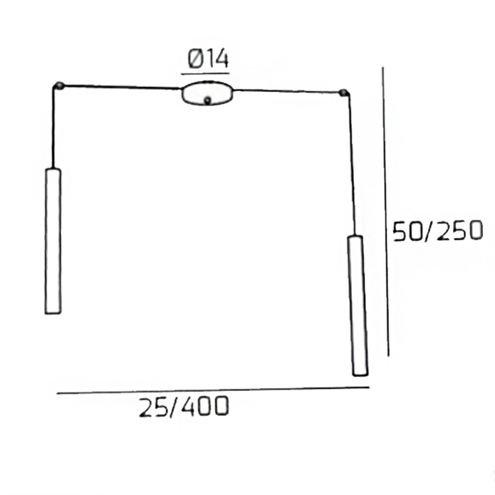 Lampadario Top light ROUND TUBE 1174 S2