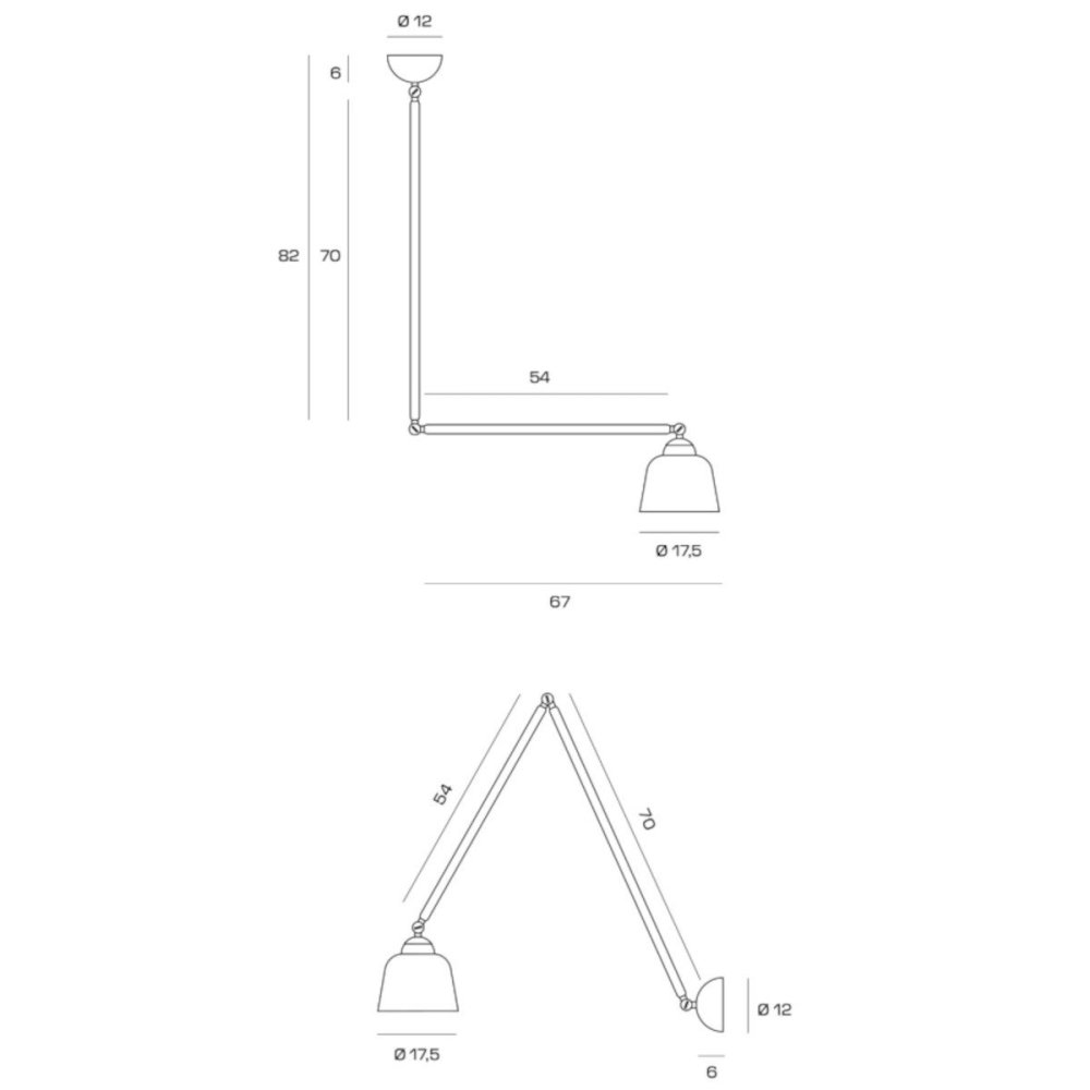 Applique moderno Miloox NEORETRO 1744 215 E27 LED metallo vetro