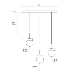 Sospensione moderno Miloox JOTTO KIT M 23 KIT M 24 GX53 LED