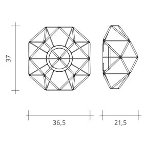 Applique moderno Urban EUCLIDE 1821 10 3000 LED