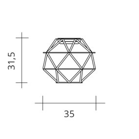 Plafoniera moderna Urban EUCLIDE PL 3000 LED metallo