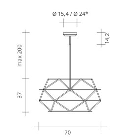 Sospensione classica Urban EUCLIDE 1822 32 3000 LED