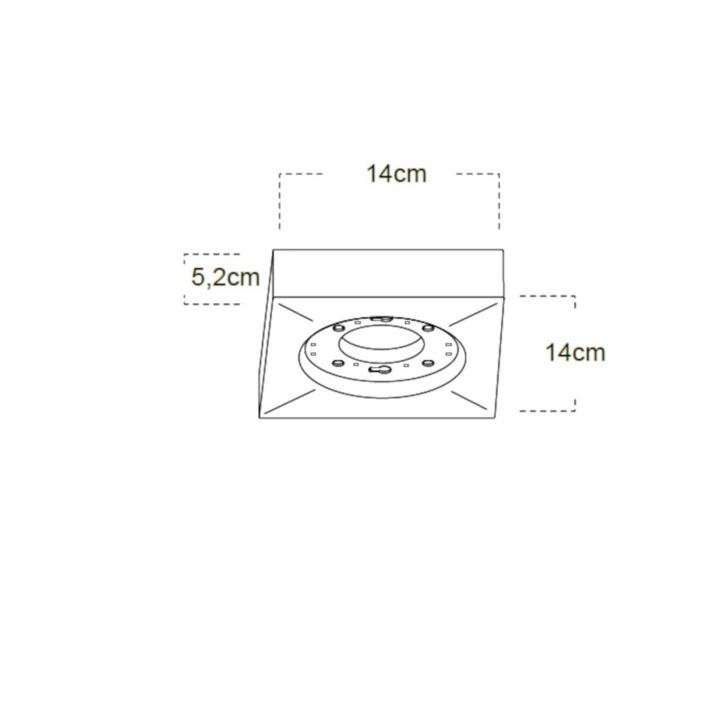 Plafoniera gesso Lampadari bartalini ORDAUQS 1 GX53 LED