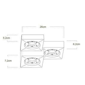 Plafoniera gesso Lampadari bartalini ORDAUQS 3 GX53 LED