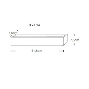 Applique gesso Lampadari Bartalini INOZNAM 529 E14 LED