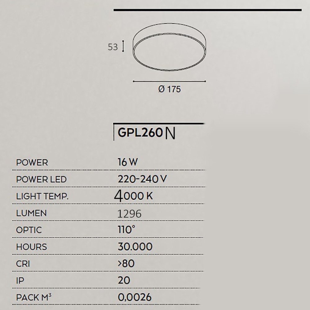 Moderne Deckenleuchte Gea Led CLOE 35 GPL260N LED