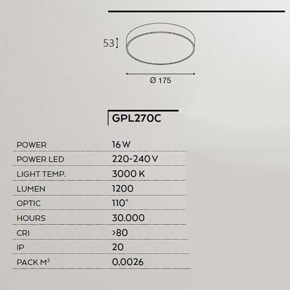 Plafonnier LED Gea Led CLOE 35 GPL270C