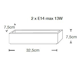 Applique gesso Lampadari Bartalini IDRAPOEL 528 E14 LED