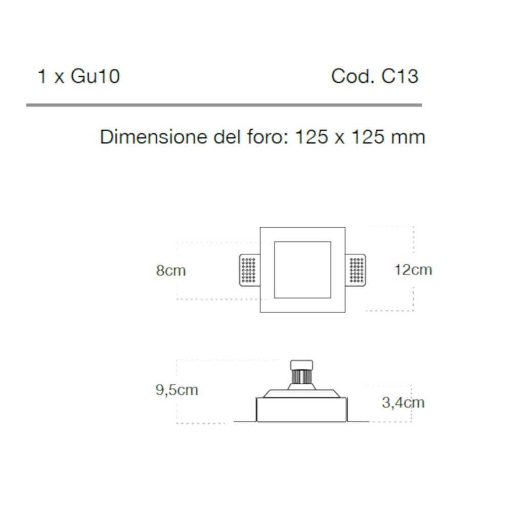 Spot encastrable Lampadari Bartalini ASOR SLIM C13 GU10 LED