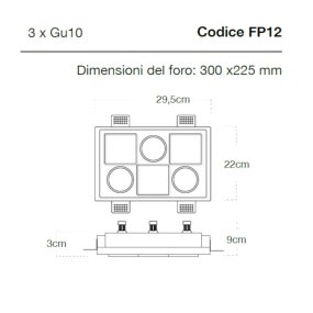 Einbaustrahler Lampadari Bartalini IHCCACS FP12 GU10 LED