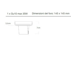 Faretto incasso Lampadari Bartalini ESREVER 1 FP32 GU10 LED