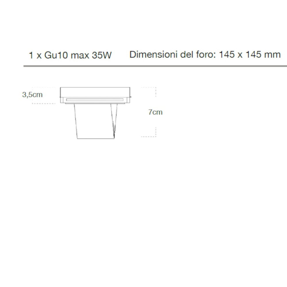 Faretto incasso Lampadari Bartalini ESREVER 1 FP32 GU10 LED