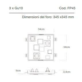 Foco empotrable Lampadari Bartalini OGNIR FP45 GU10 LED