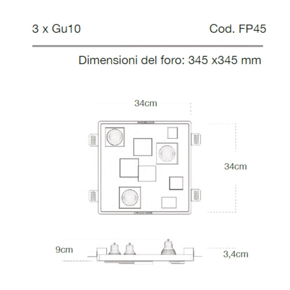 Foco empotrable Lampadari Bartalini OGNIR FP45 GU10 LED