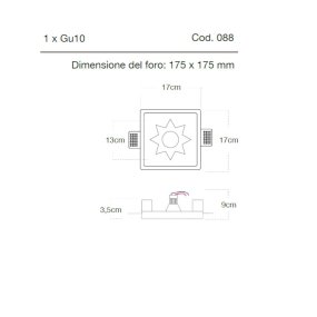 Einbaustrahler Lampadari Bartalini RATS 088 GU10 LED